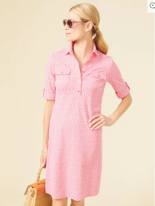 Lawrence Dress in Current Diamond